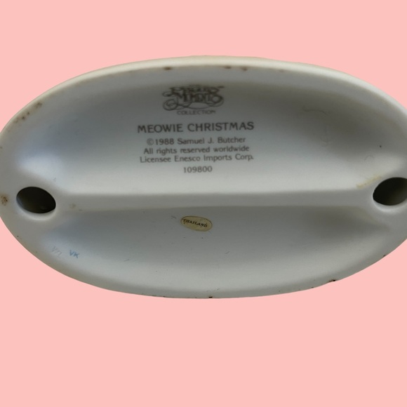 ENESCO PRECIOUS MOMENTS “MEOWIE CHRISTMAS” VINTAGE CAT gift - Picture 6 of 11